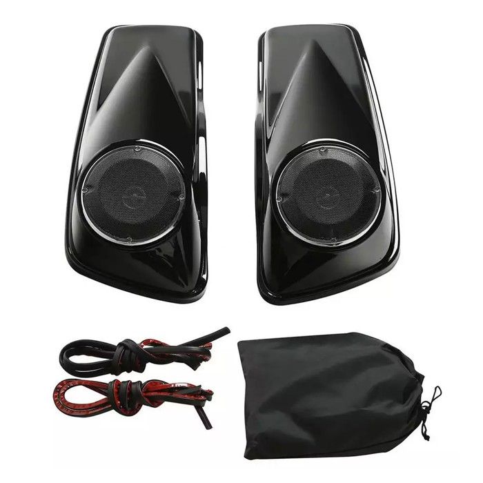 Couvercles valises - Craftride 6,5" - Haut‑parleurs 6,5" - Harley‑Touring 2014‑25 - ABS noir, prépercés
