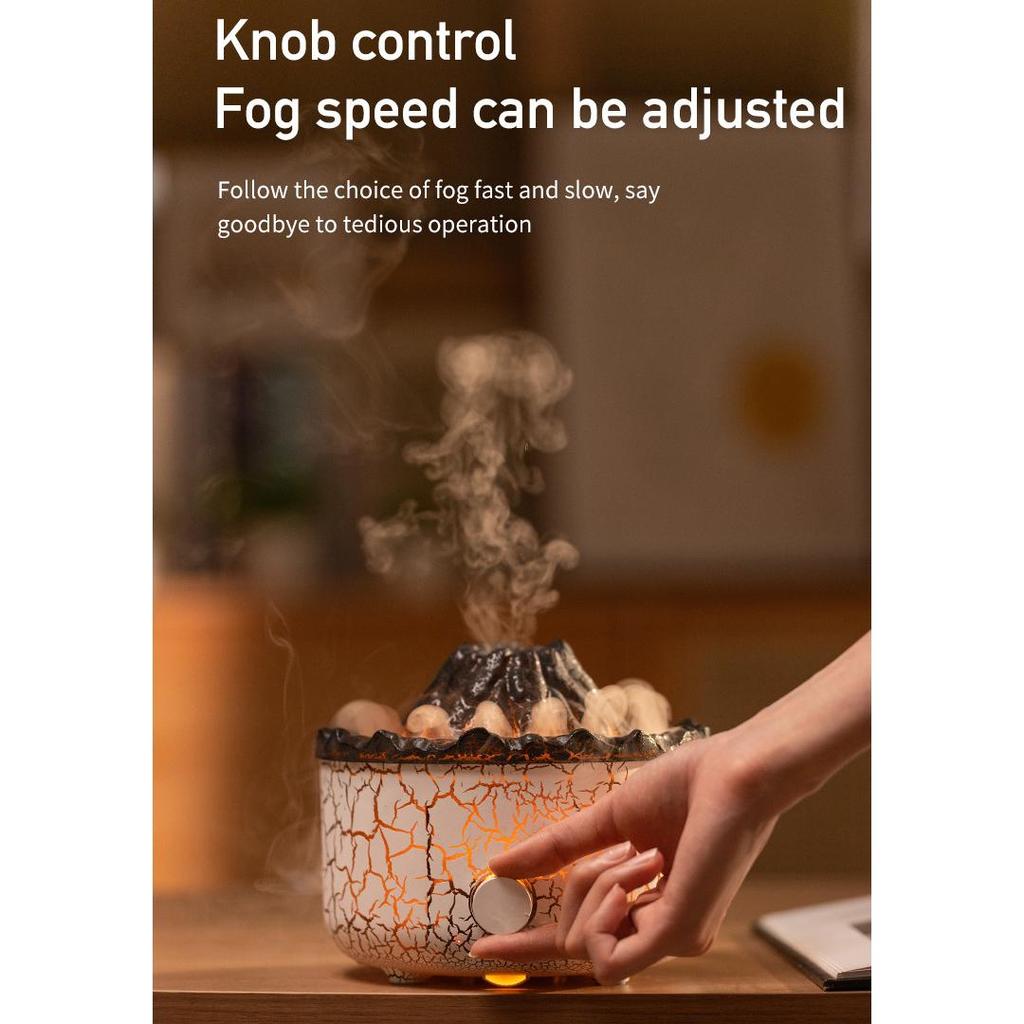 Увлажнители пламени вулкана, диффузоры с 7 цветными лампочками, диффузоры для ароматерапии, необходимое украшение для дома, комнаты, аромат