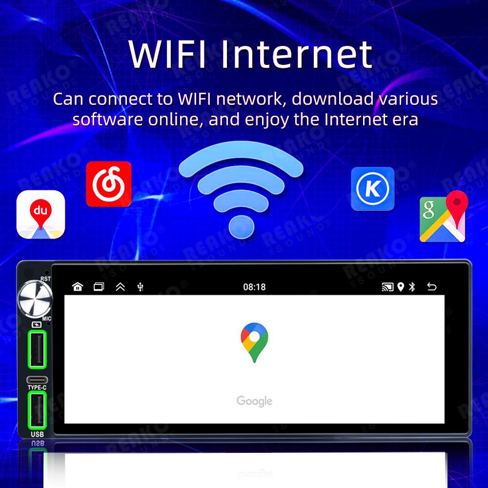 Автомобильный мультимедийный плеер X-REAKO 1 Din, 6,9 дюйма, Andriod, GPS, Bluetooth, Wi-Fi, USB, FM, авторадио, стерео, универсальное авторадио