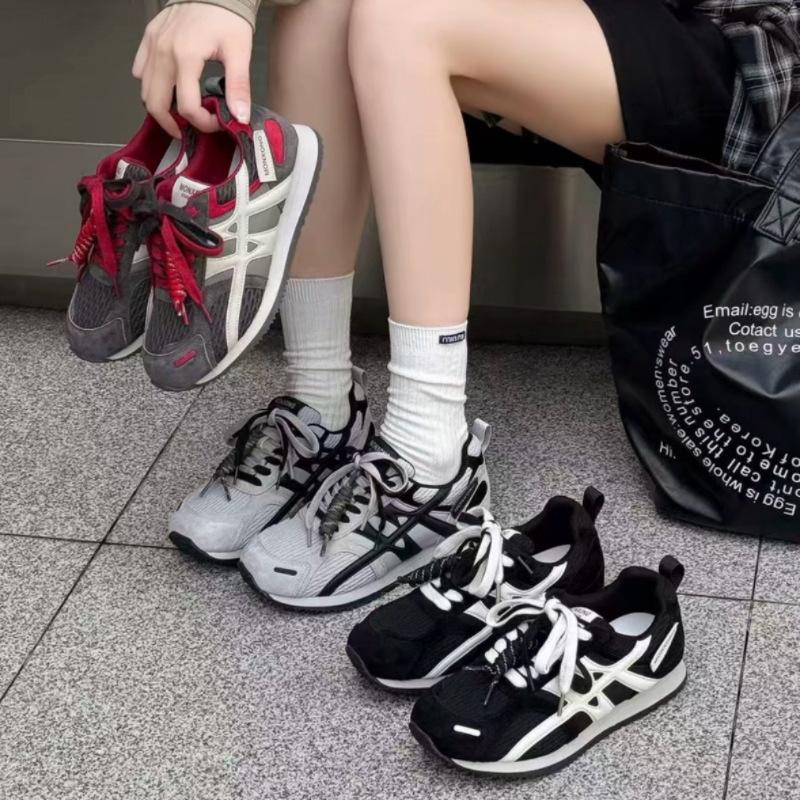 Dexun Shoes Early Autumn Women's Shoes Latte Fashion Versatile Lace-up Leisure Sports Platform Leather Forrest Gump Shoes Women's