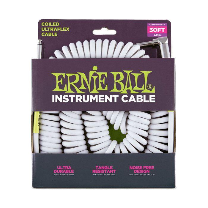 Ernie ball 6045 ultraflex spirale 9m white câble instrument