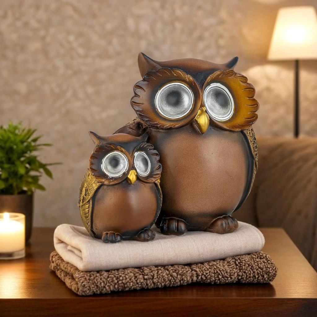 Owl Statue for Good Luck Showpiece Home Decor Items for Living Room and Gifts