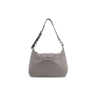 Le Pliage Xtra 32 Сумка-полумесяц из кожи с застежкой-молнией и кнопкой Женские сумки Голубино-серый 10189987P55