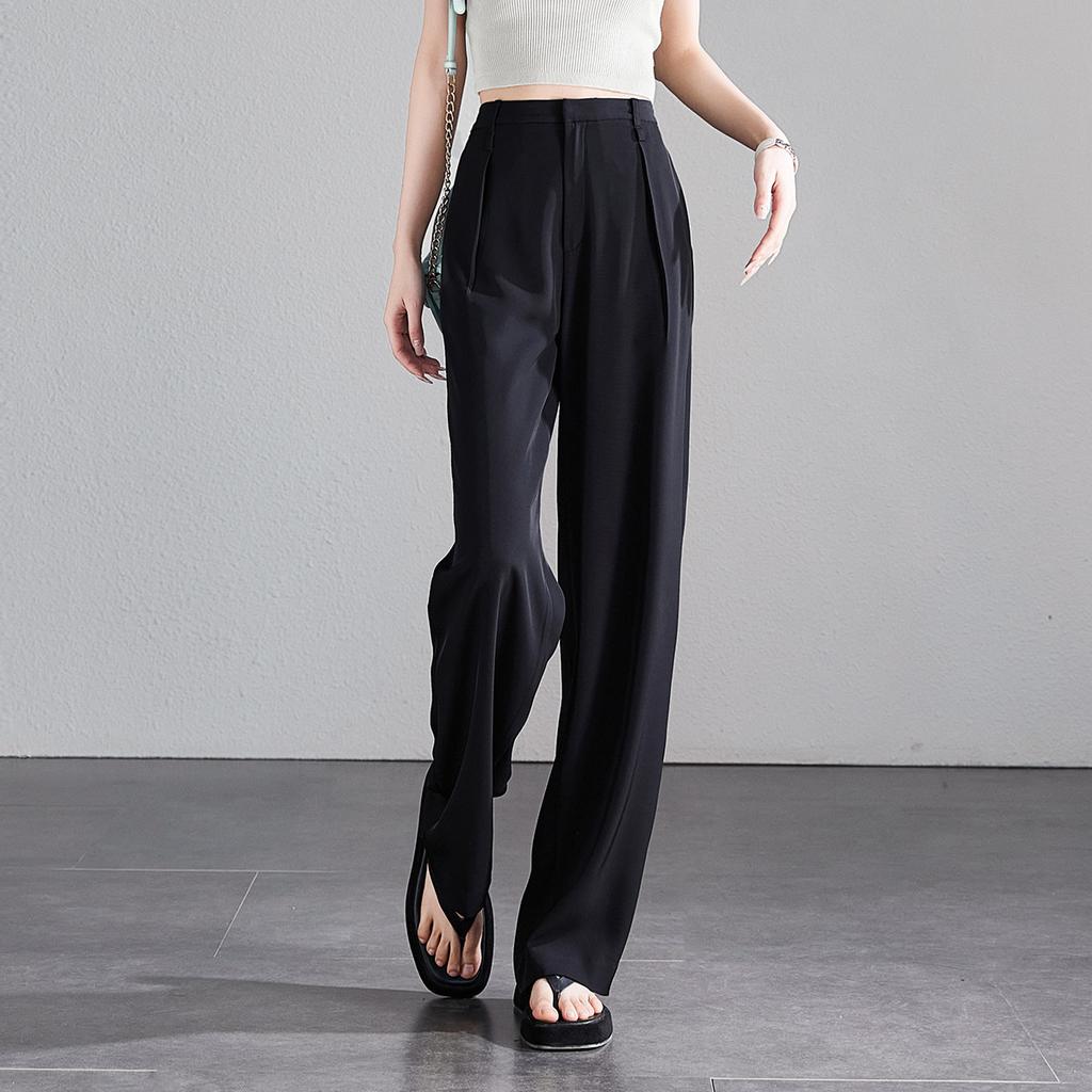 Minimalist Commuter Suit Wide Leg Pants for Women in Summer 2025, Thin, Fashionable, Loose, Versatile, Slimming and Floor Pants