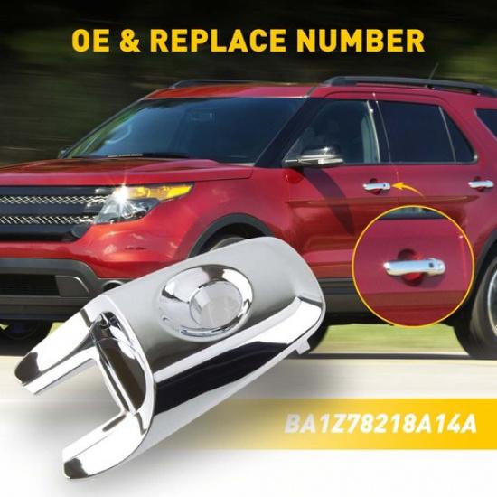 For Ford Explorer Front Lock Cylinder Cap Driver Chrome Exterior Door Handle EXV