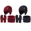 High Stretch Wool Hat Warm Hat Kit Scarf Gloves Three-Piece Set Men's Winter Outdoor Ear Protection Knitted Hat