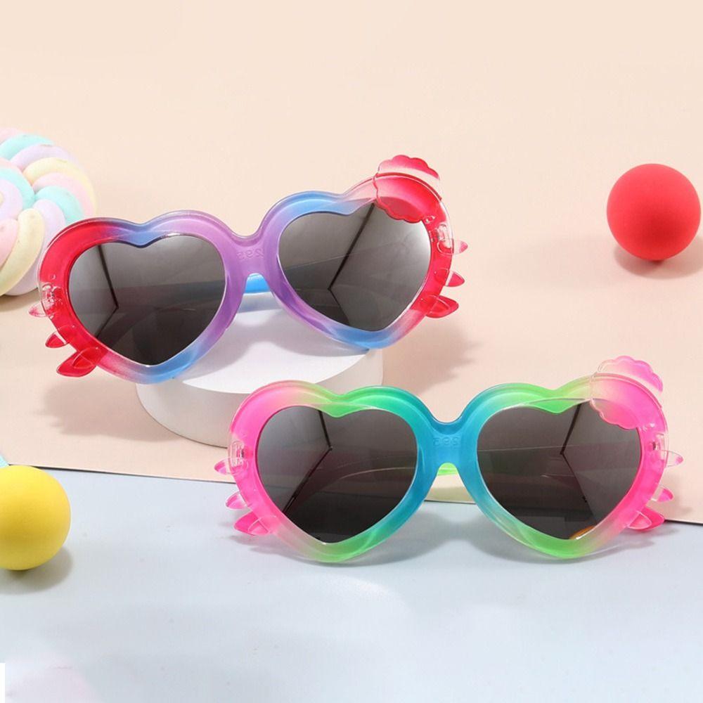 Heart Shape Kids Sunglasses Colorful Travel Goggle Fashion Children Eyewear Toddler