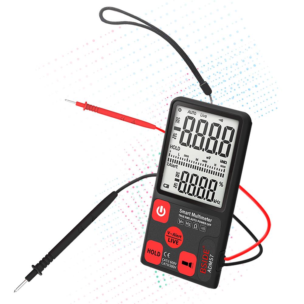Интеллектуальный мультиметр BSIDE ADMS7 Цифровой мультиметр True RMS для измерения сопротивления переменному/постоянному напряжению