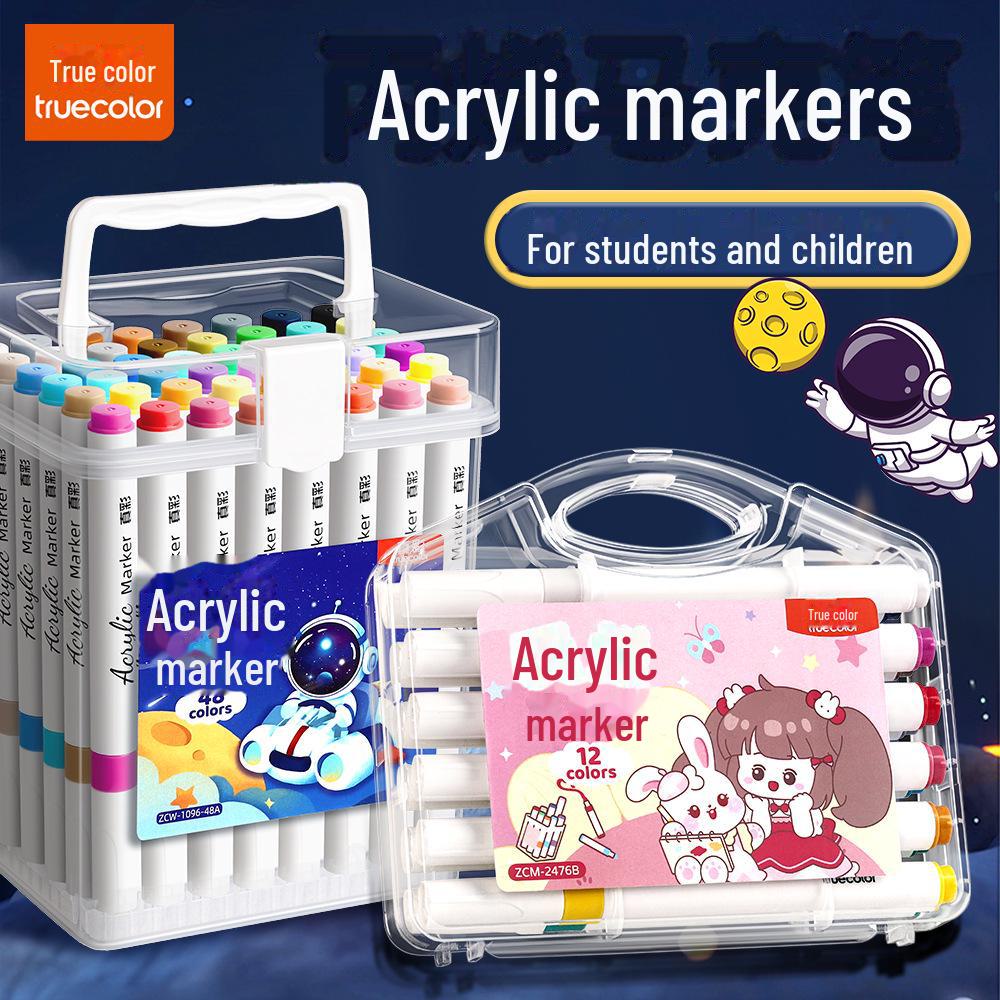 Нетоксичные акварельные маркеры: Ручки True Color Art для детского сада, наборные акриловые кисти