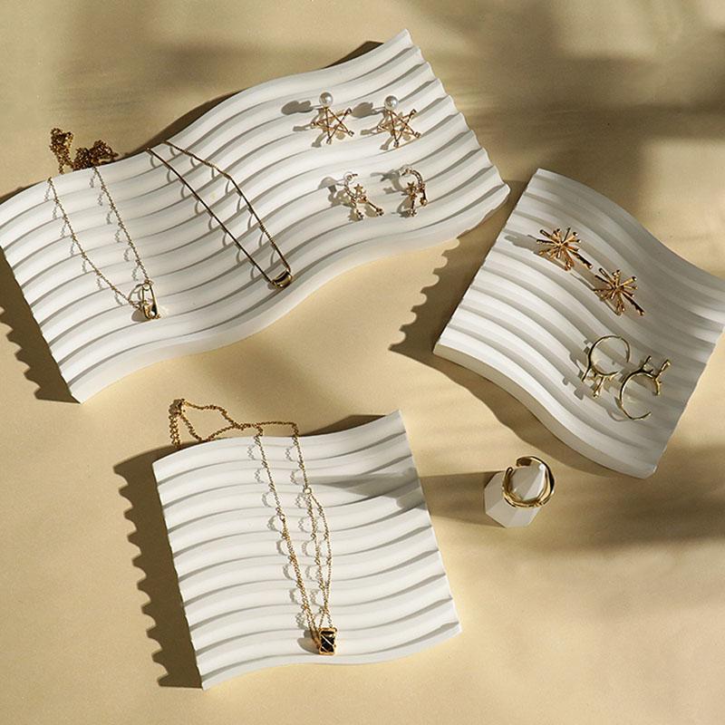 Подставка для украшений, белая гипсовая Т-образная подставка для серег, колец, с украшениями, дисплей для украшений, фотоаксессуары