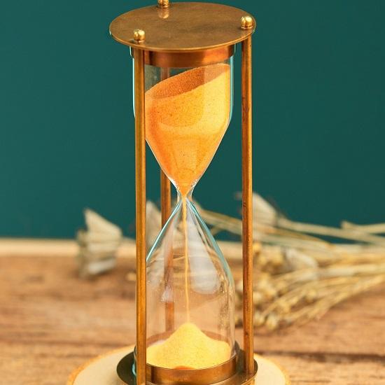 Винтажные латунные песочные часы Латунный песочный таймер Двусторонний компас Песочный таймер Песочные часы для дома и офисного декора.