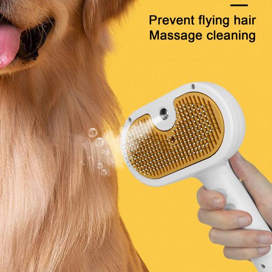Cat Steam Brush 3-in-1 Pet Hair Removal Steamy Brush for Shedding Pet Grooming Massage Comb for Long/Short Hair Dogs Cats