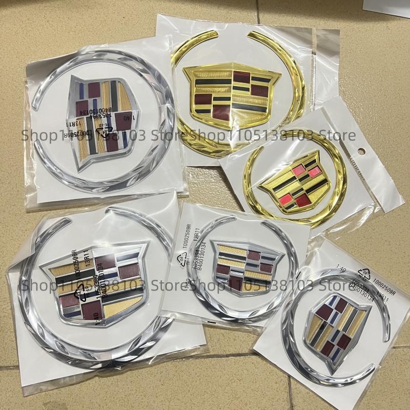 AARI1 1PCS for Cadillac Logo SRX ATS XTS 2021 2020 2019 2018 2017 Car Front Center Grille Emblem Rear Trunk Badge Sticker Accessories