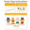 Colorful Wooden Stacking Block Creative Montessori Educational Toys  Early Educational