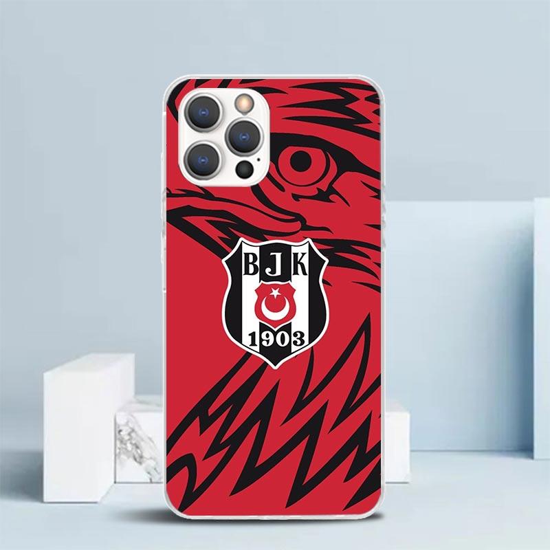 B-Besiktas B-BJK Мягкий Чехол для iPhone 16 17 Air 15 14 Pro Max 16E Чехол для Телефона 13 Mini 12 11 7 SE 8 Чехлы с Рисунком Fit 16 17
