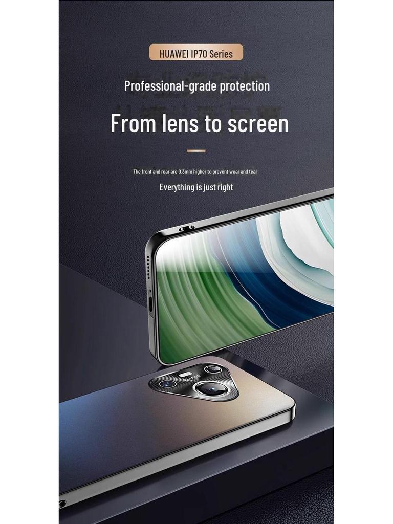 High-end Protective Case for Huawei P40/P50/P60/P70 Pro, Full Frosted Design with Electroplating Finish