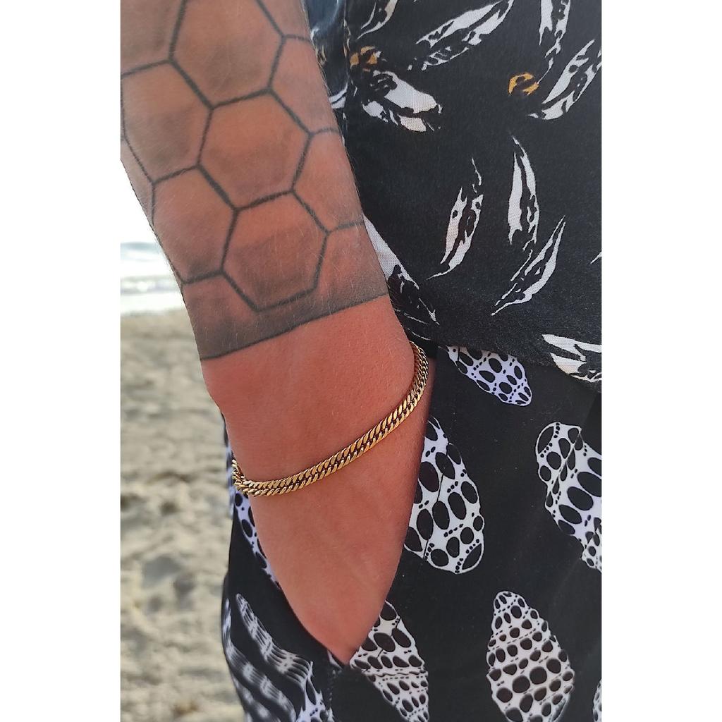 Браслет унисекс из кубинского серебра из стали