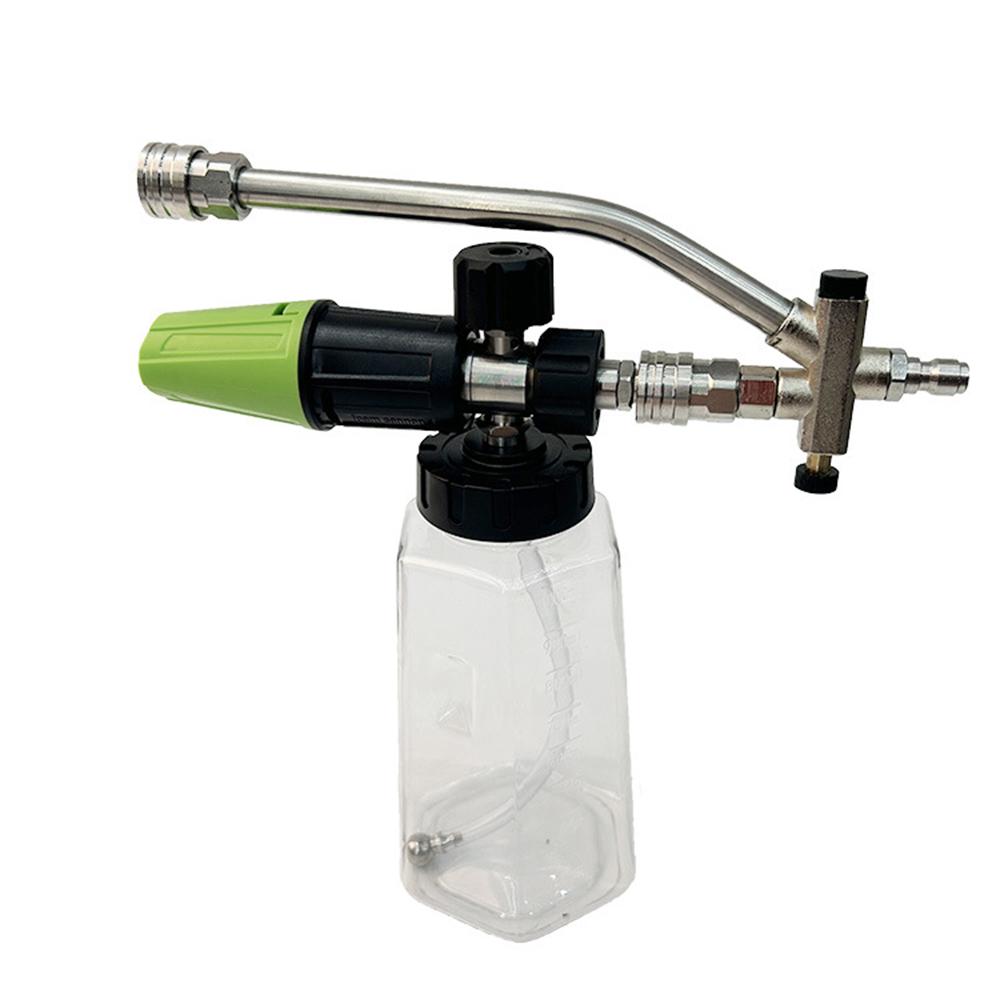 Foam Cannon for Pressure Washer with Dual-Connector Tool, Car Foam   with 1/4'' Quick Connect 1L Transparent Bottle