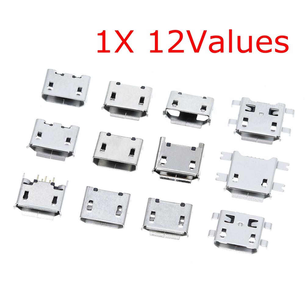 12 шт. / 60 шт. = 12 моделей Micro USB Разъем 5-контактный USB Jack Розетка Гнездо для MP3/4/5 Huawei Lenovo ZTE и Других Мобильных Планшетов