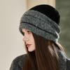 Knitted Winter Hat for Women - Hand Washable, Stretchable, Double-Layer Warmth, Comfortable Ear Cover, Thick Yarn Slouchy Beanie