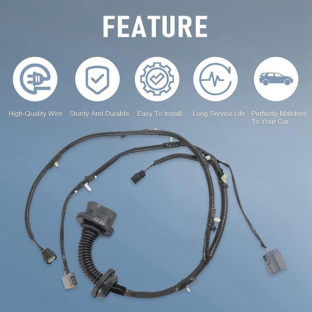 Rear Driver Side Door Jumper Wire Assembly ABS Door Harness Replacement Durable For F150 2009-2014 9L3Z14631CAA Crew Cab