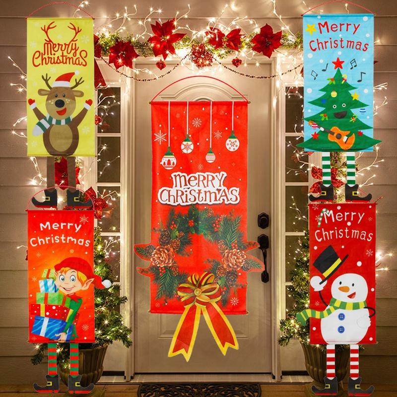 Баннер-флаг премиум-качества для рождественского крыльца/двери для домашнего декора
