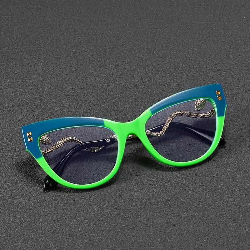 Cat Eye Snake Reading Eye Glasses Women Myopia Customize Prescription Optical Anti Blue Light Frame Pphotochromic 1.0 To 4.0