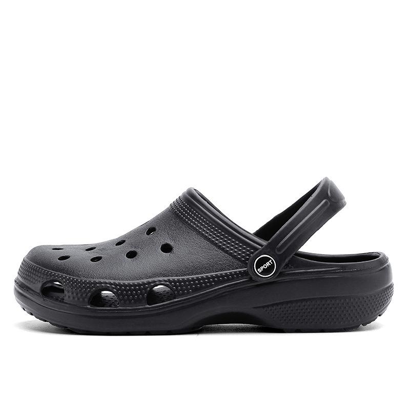 Men's and Women's Garden Shoes, Perforated Shoes, Cool Sandals, Summer New Styles, Solid Color Sandals, Couple's Toe Caps, Beach Shoes