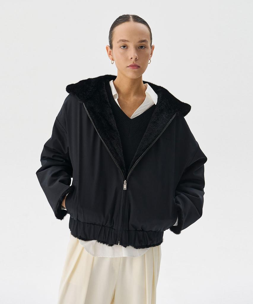 Wnderkammer Reversible Mink Fur Jumper_Black