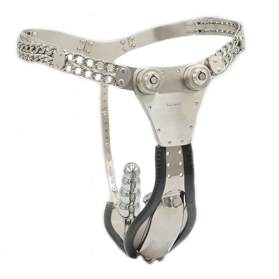 Heidi Factory Stainless Steel Universal Press Lock Chastity Belt with Chastity Pants Lock Underwear HD-GJBZCD Model Sex Toys