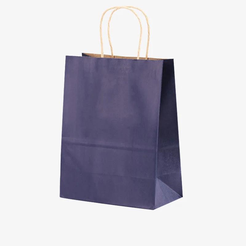 25/50 шт. коричневых крафт-бумажных подарочных пакетов с ручкой для свадеб, дней рождения, вечеринок, сувенирных пакетов для небольших покупок, розничных товаров