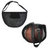 Basketball Storage Bag Mesh Single Ball Bag with Adjustable Shoulder Strap Football Carrier Crossbody Shoulder Bag for Volleyball Rugby Ball Storage