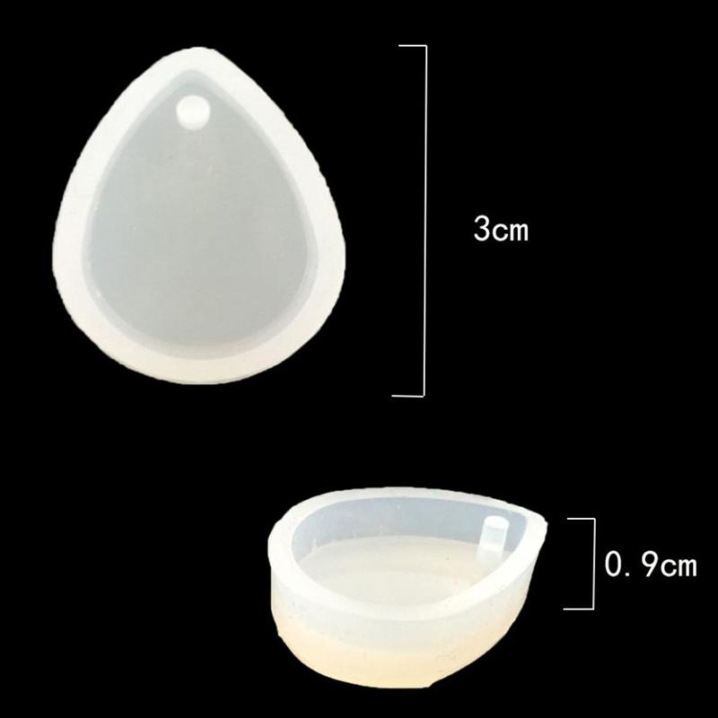 5Pcs/Set Keychain Silicone Mold Set Round Rectangle Pendant Jewelry Making Mould