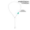 Salircon Fashion Creative Colorful Resin Stainless Steel Chain Necklace 2026 New Simple Charm Long Tassel Clavicle Chain Jewelry