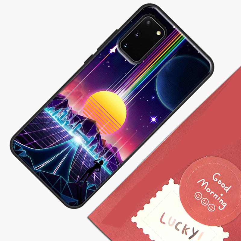 Neon Retrowave 80s Vintage Art Phone Case For Samsung Galaxy S23 S26 Ultra S20 S21 S22 S24 S25 Plus S10 S25 FE Cover Shell