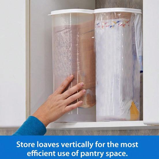 Bread Toast Storage Box with Airtight Lid Freshness Bread Storage Container Multifunctional Bread Loaf Dispenser Plastic Sandwich Bread Keeper