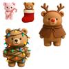 2026 Bear Advent Calendar w/ 2D Acrylic Bears Ornaments Christmas Countdown Gift Box Winter Animals Xmas Calendar Gifts For Kids