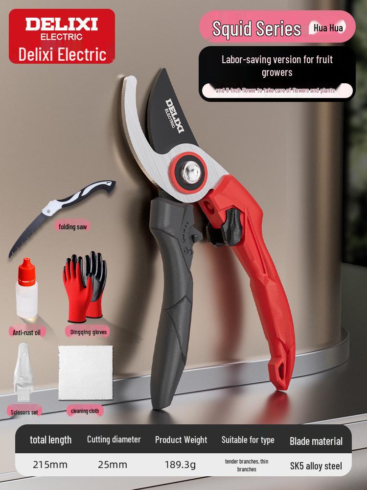 Электрические секаторы Delixi для садоводства, обрезки ветвей и плодовых деревьев