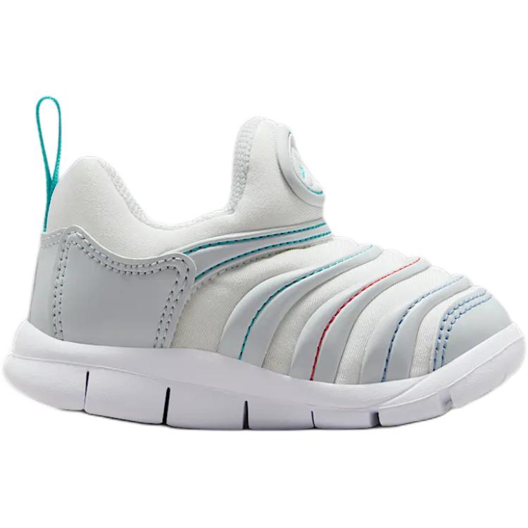 Nike Dynamo Free Support Low top Toddler Shoes White/White Gold/Bold Blue/Cactus Green Infant And Toddler 343938-105