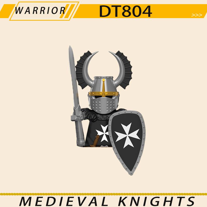 Medieval Military Jerusalem Tripoli Knight Building Blocks Castle Lionheart Hospital Teutonic Soldier Figures Warrior Bricks Toy