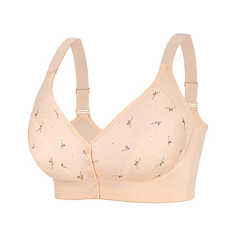 0XL-7XL Super Large Size Underwear European and American Size Adjustable Shoulder Strap Popular Printed Front Buckle Large Size Bra