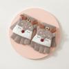 Winter Warm Knitting Mittens Breathable Fingerless Gloves Lovely Kids Gloves  Boys Girls