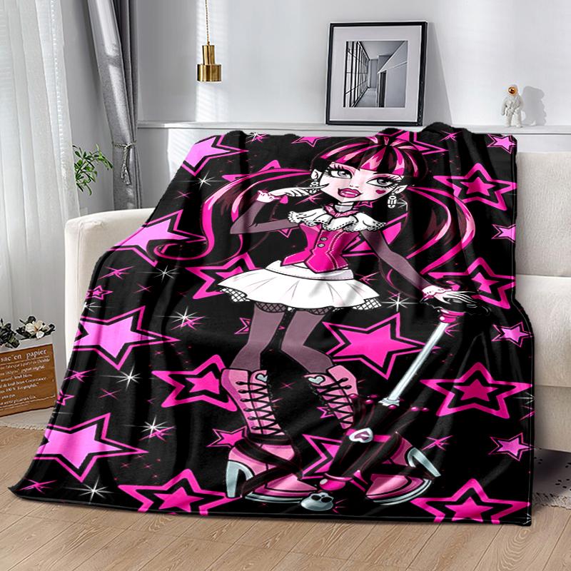 1pc Blanket Monster High1 Print Design, Lightweight Blanket for Sofa, Bed- Soft &Warm, Gift for All Seasons like Christmas, Halloween