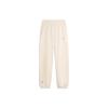 Li Ning Sports Lifestyle Series Simple Loose Cuffed Casual Versatile Early Spring Knitted Sports Pants Women Bottoms Swan-White AKLU868-6