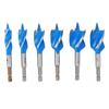 6 Pcs Auger Drill Bit Set 1/2in 5/8in 3/4in 7/8in 1in 1-1/8in 4 Flute 4 Slot 1/4in Hex Shank Wood Dr