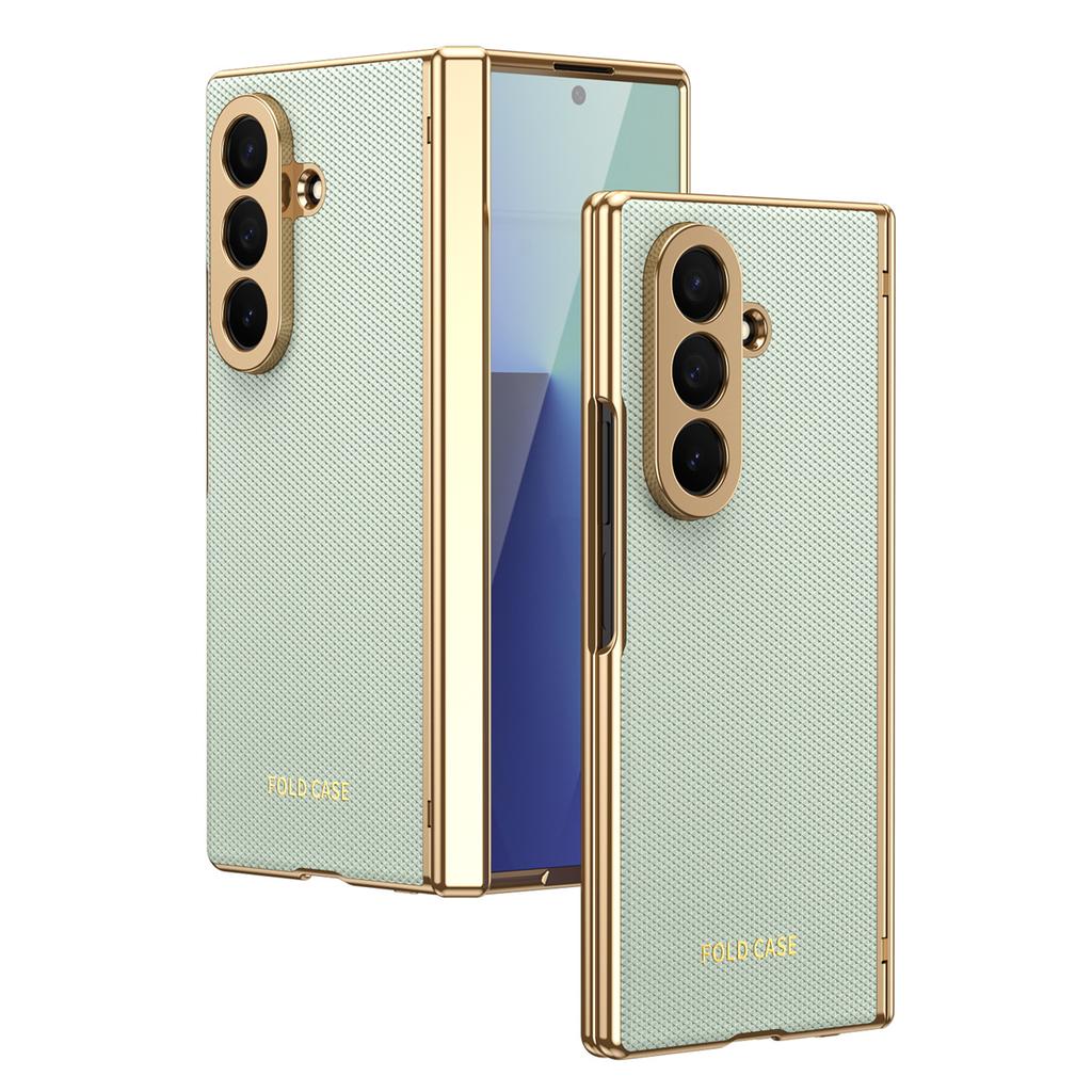 Чехол для Samsung Galaxy Z Fold 7 6 5 4 3 Кожаный Защитный Задний Чехол с Покрытием для Телефона Samsung Z Fold7