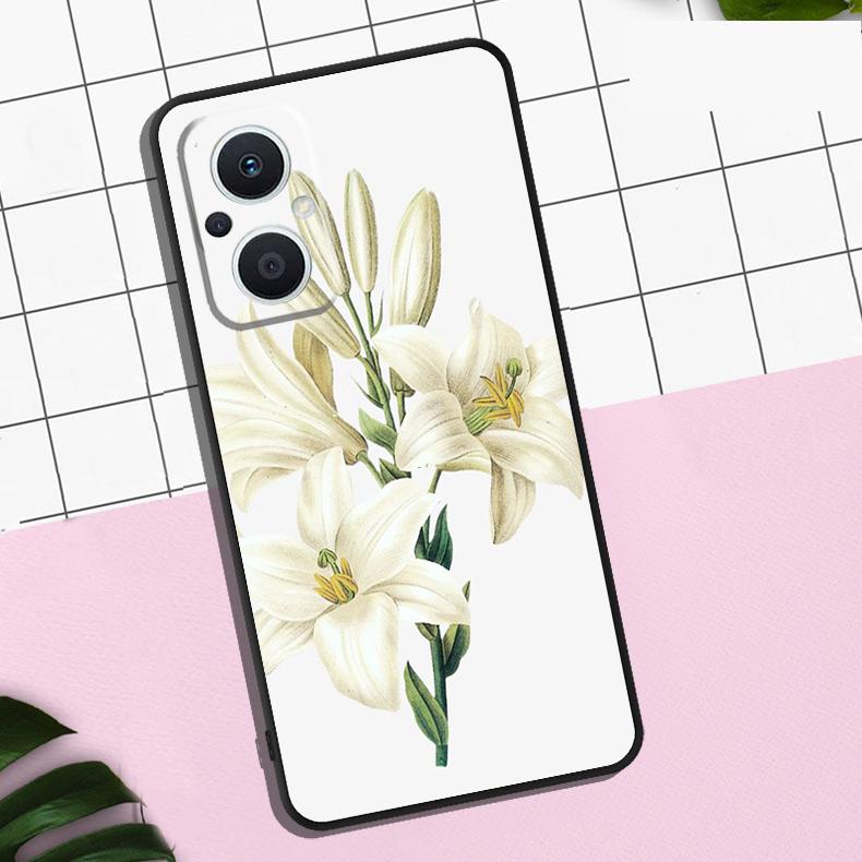 Lily Flowers Case For OPPO Reno 13F 12F 11F 8T 7 8 10 11 12 13 Pro OPPO Find X8 X6 Pro X3 X5 Lite Cover