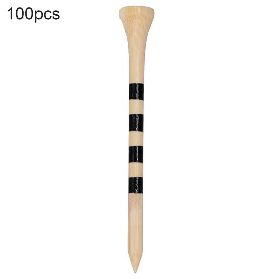 100Pcs Golf Tees Sturdy Unbreakable Wood Professional Golf Ball Stand Training Aid Tool