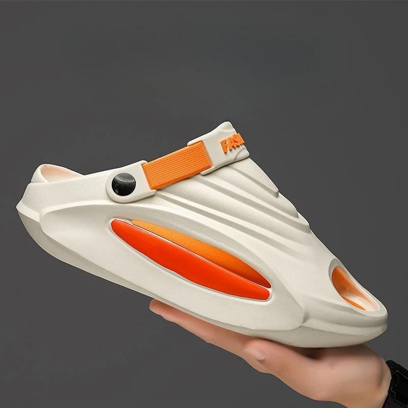 Модные мужские туфли на платформе, пляжные, элегантные, 2025, шлепанцы, модные, забавные, ПВХ, летняя распродажа, Ева, дешевые туфли, ликвидация, Y2k, мужские тапочки