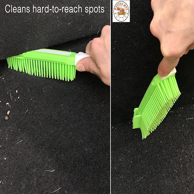Multi-Purpose Rubber Pet Hair Removal Brush for Furniture Car Interior Dog Cat Hair Cleaning Brush